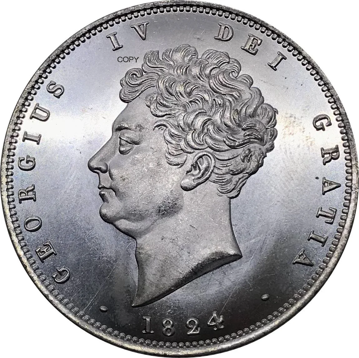 Великобритания 1824 1/2 половина короны Джордж IV коллекционные предметы покрытый