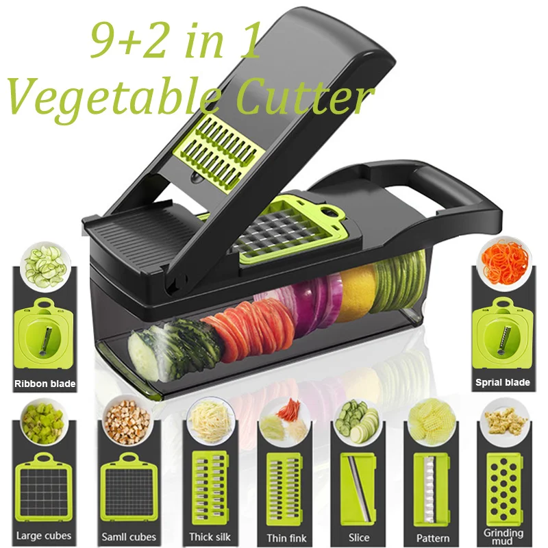

Vegetable Cutter Multifunctional Food Slicer Fruit Potato Peeler Carrot Onion Grater Kitchen Accessories Basket Fruit Slicer