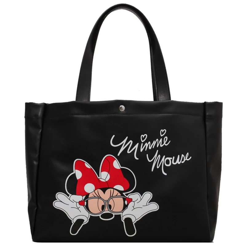 

Женская кожаная сумка-тоут с принтом Минни Маус