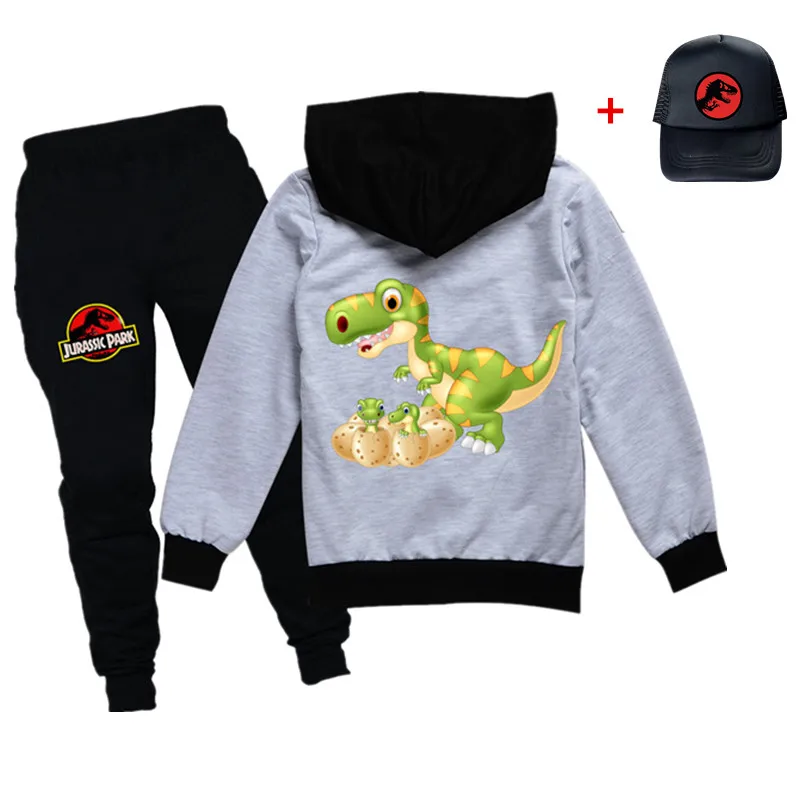 Новый кардиган Юрского периода толстовки с капюшоном для мальчиков Комплекты
