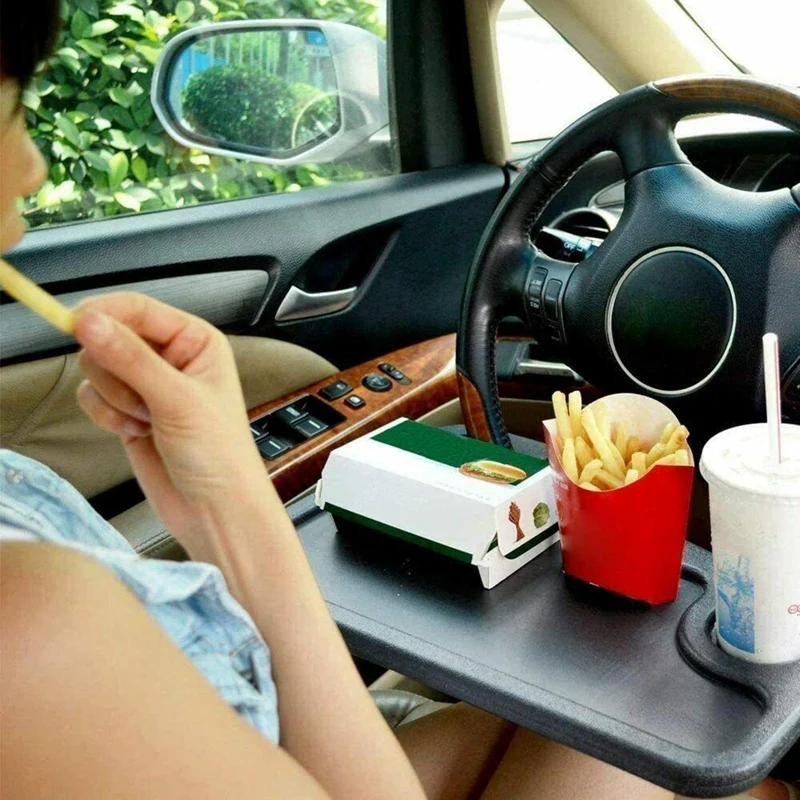 Car Desk Coffee Holder Laptop Computer Table Steering Wheel Universal Portable Eat Work Drink Seat Tray Goods Auto Accessories | Автомобили