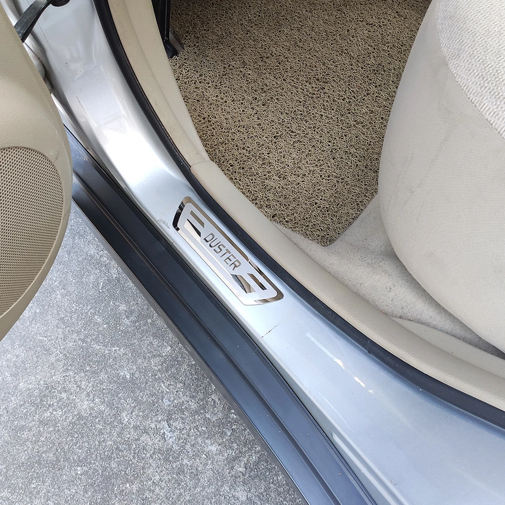 Стикеры для Renault Dacia Duster порога Нержавеющая сталь защитная накладка аксессуары