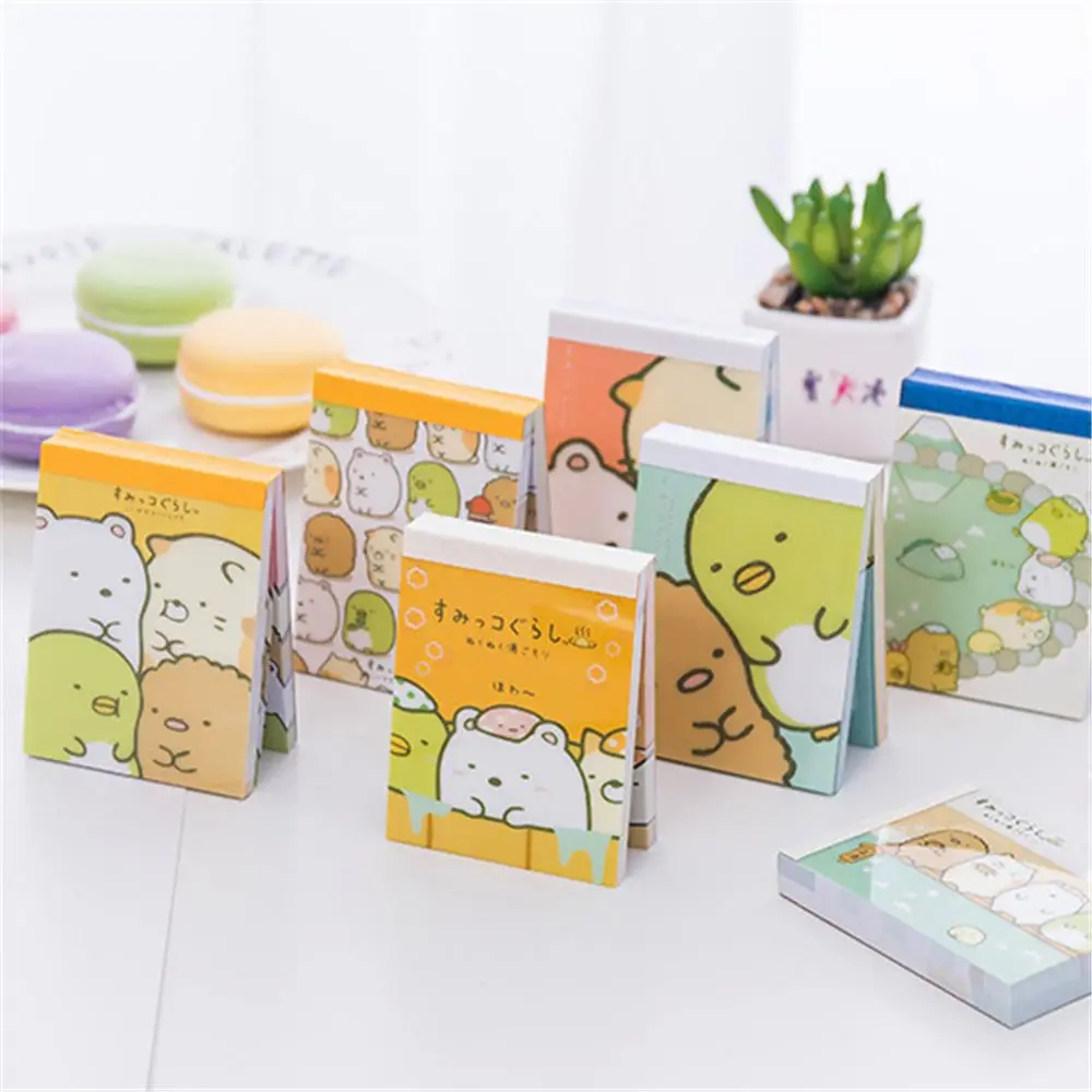 100 листа/уп наклейки для ногтей с пакет мультфильм Портативный бумага из блакнота
