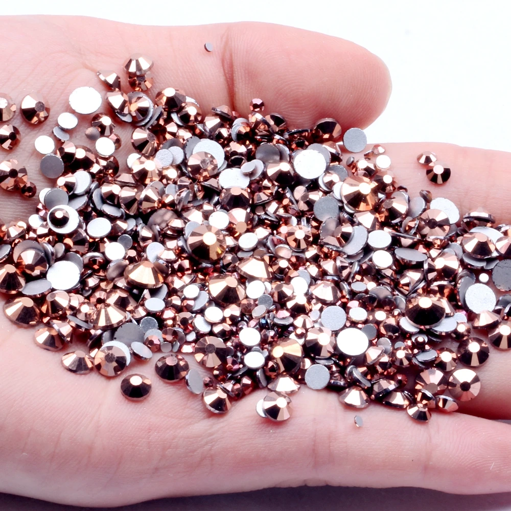 Стеклянные кристаллы стразы камешки для дизайна ногтей Стразы из розового