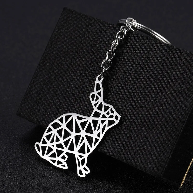 COOLTIME из нержавеющей стали в форме кролика животного милый брелок для ключей