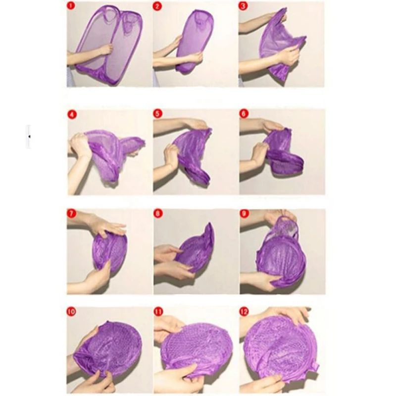 Складная сетчатая корзина для стирки одежды белья хранения домашняя организация