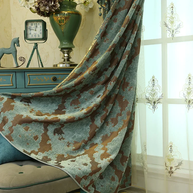 Роскошные жаккардовые шторы из синели в европейском стиле для гостиной спальни