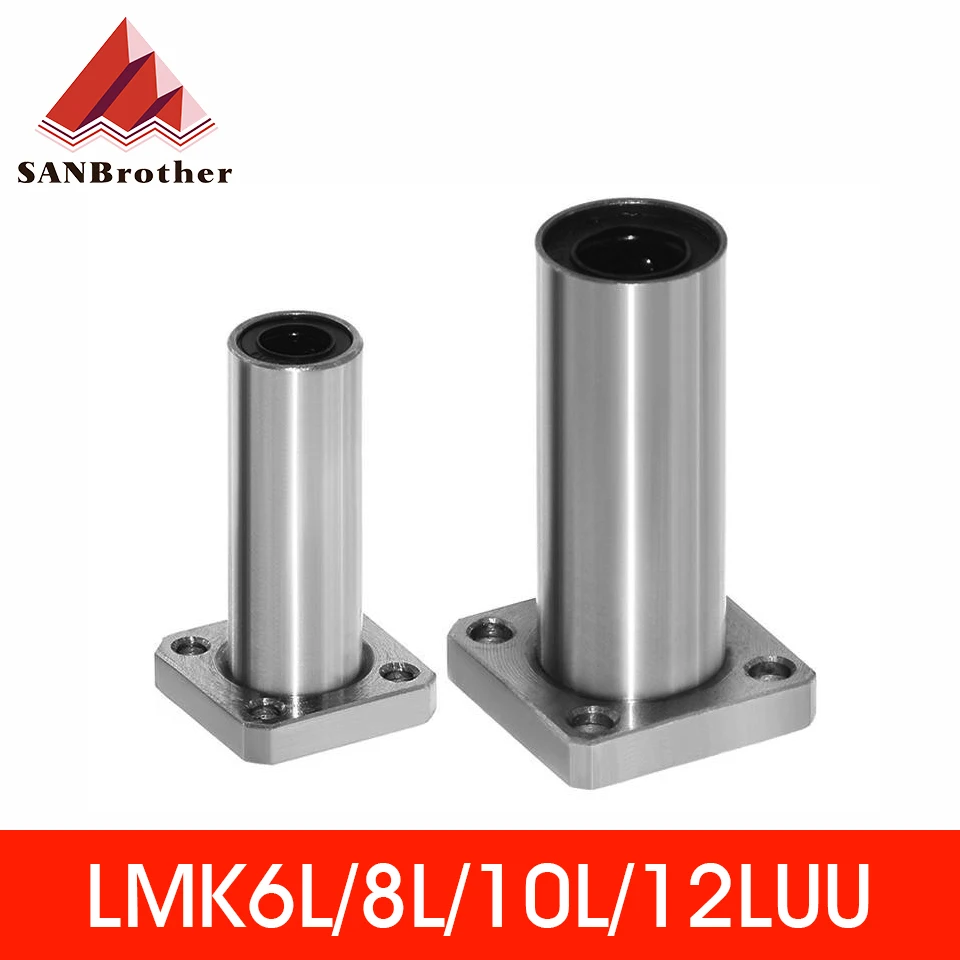 Квадратная Фланцевая втулка LMK8LUU LMK10LUU LMK12LUU шарикоподшипник ЧПУ запчасти для