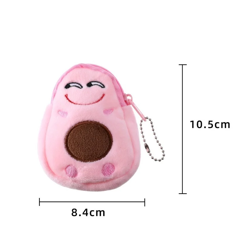 Soft Plush Avocado Cartoon Women Coin Purse 2021 Girls Mini Bag Cute Zipper Wallet USB Cable Key chain Wallets | Багаж и сумки