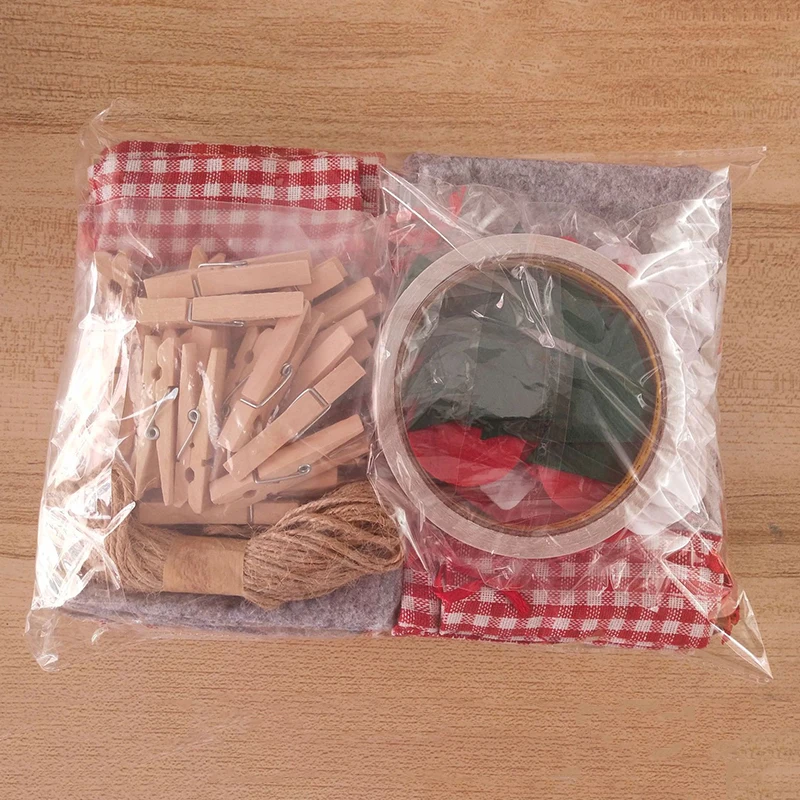 

24pcs/set Christmas DIY Calendar Countdown Bag 1-24 Numbers Felt Bag Candy Storage Pouch Christmas Supplies