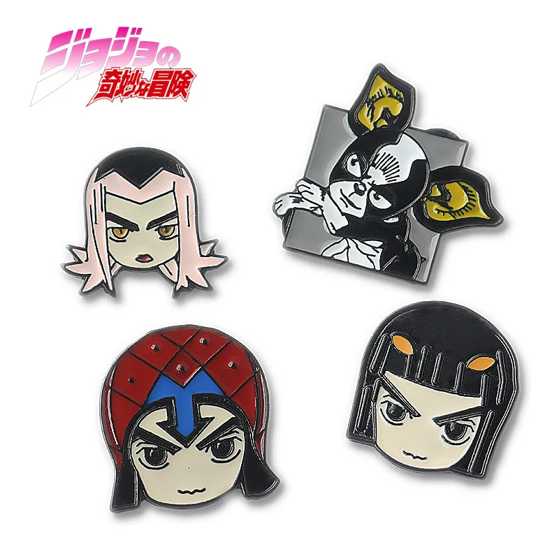 

Hot Selling Japanese Anime JoJos Bizarre Adventure Brooches Accessories Jonathan Joestar Higashikata Cartoon Pins Wholesale