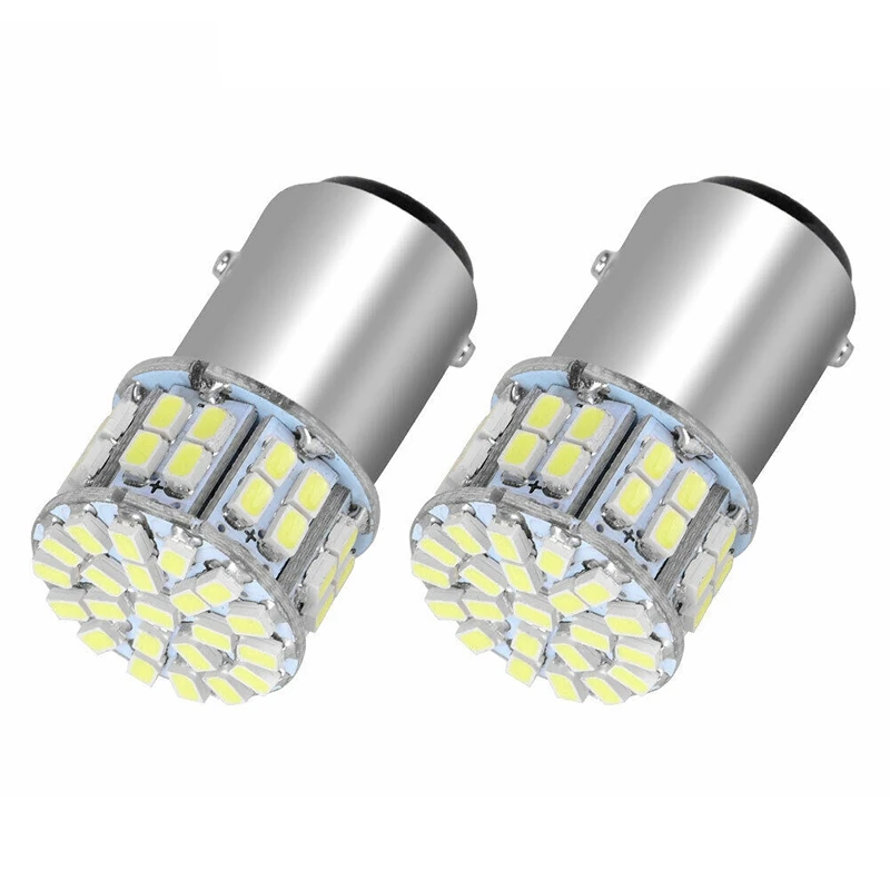 2 шт. 6000K Белый 1157 50SMD задние тормоза светодиодный свет лампы BAY15D 12V|Сигнальная
