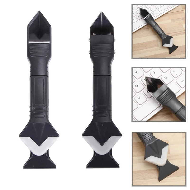 

DIY 3 In 1 Sealant Angle Scraper Silicone Trowel Grout Caulk Corner Remover Tool Construction Decoration Tools