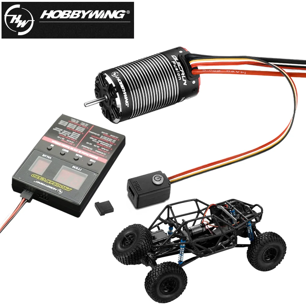 Бесщеточный сенсорный двигатель HobbyWing quirun Fusion 540 1200KV/1800KV встроенный 40A ESC для