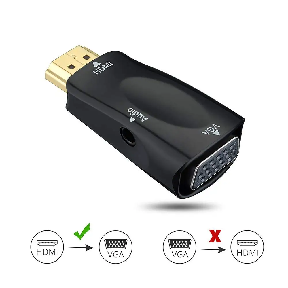 Кабель-преобразователь HD 1080P HDMI-VGA с аудиокабелем для ПК и ноутбуков | Компьютеры