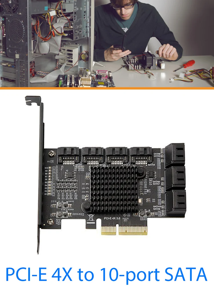

NEW PCIE To SATA Card PCI-E Adapter PCI Express To SATA3.0 Converter 4-Port SATA III 6G Expansion Controller Card Adapter IPFS