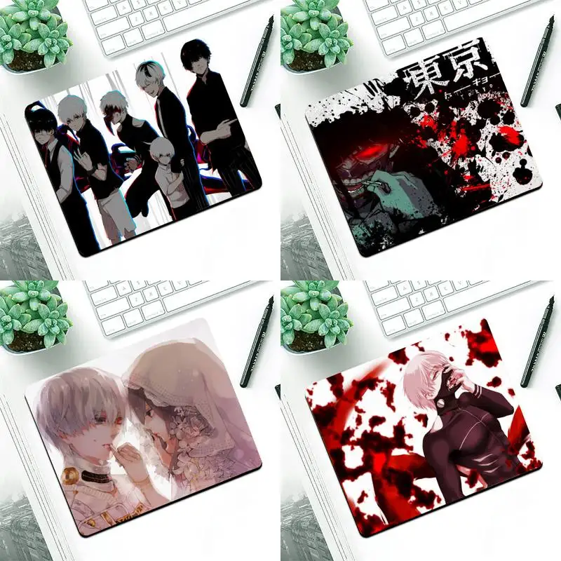 

Tokyo Ghoul Keyboards Mat Rubber Gaming mousepad Desk Mat Small Pads Rubber Mouse Mat MousePad Desk Gaming Mousepad Cup Mat