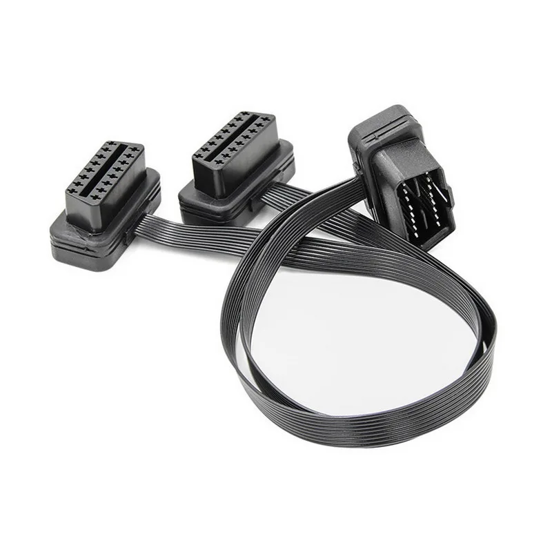 Автомобильный БД удлинитель один буксировочный два локтя плоский кабель OBD2 0 3 м