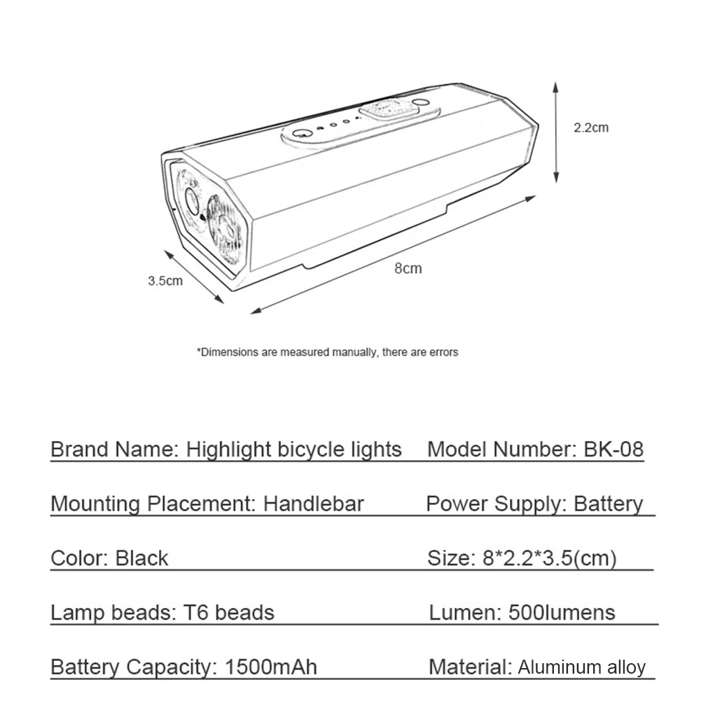 

Bike Light Waterproof Bicycle Light USB Rechargeable Outdoor MTB Bicycle Lamp With Power Bank Headlight Bike Accessories