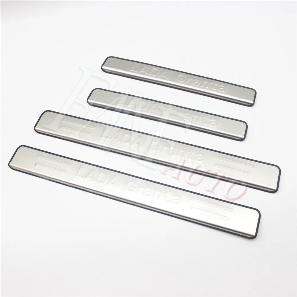 Защитная Накладка на порог из нержавеющей стали защитная для Lada Granta 2011 2019|Буксиры