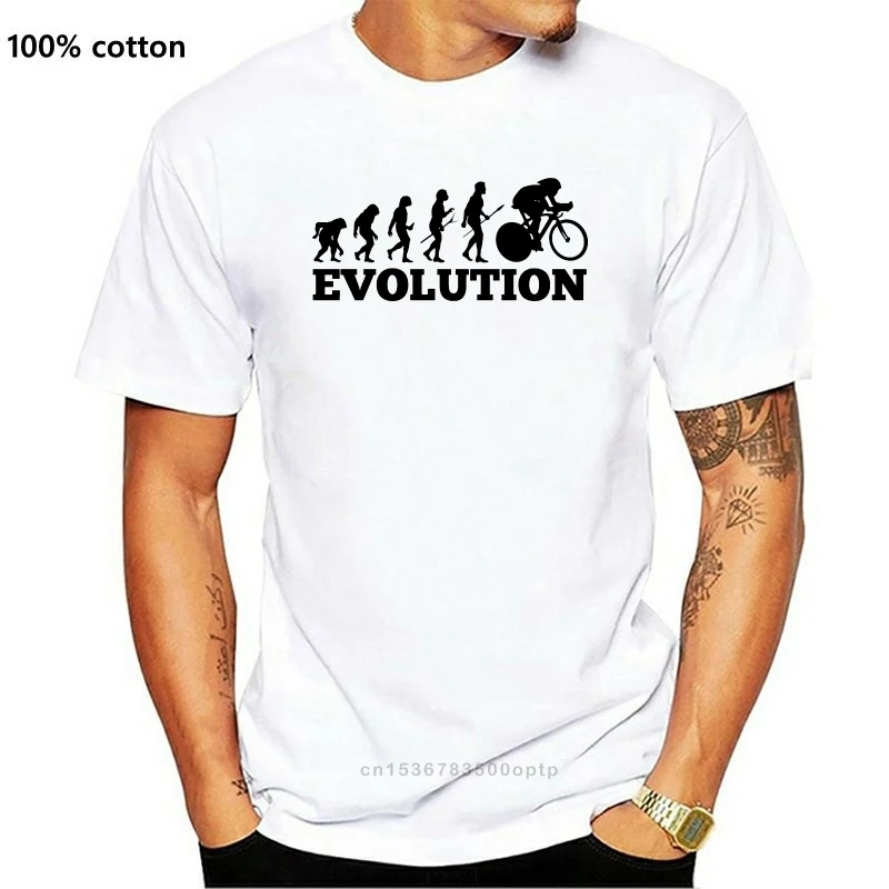 

New Tops 2020 Print Letters Men T-Shirt Cycls Evolution Biker Cyclist T-Shirt 100% Premium Cotton Gift Present T shirt