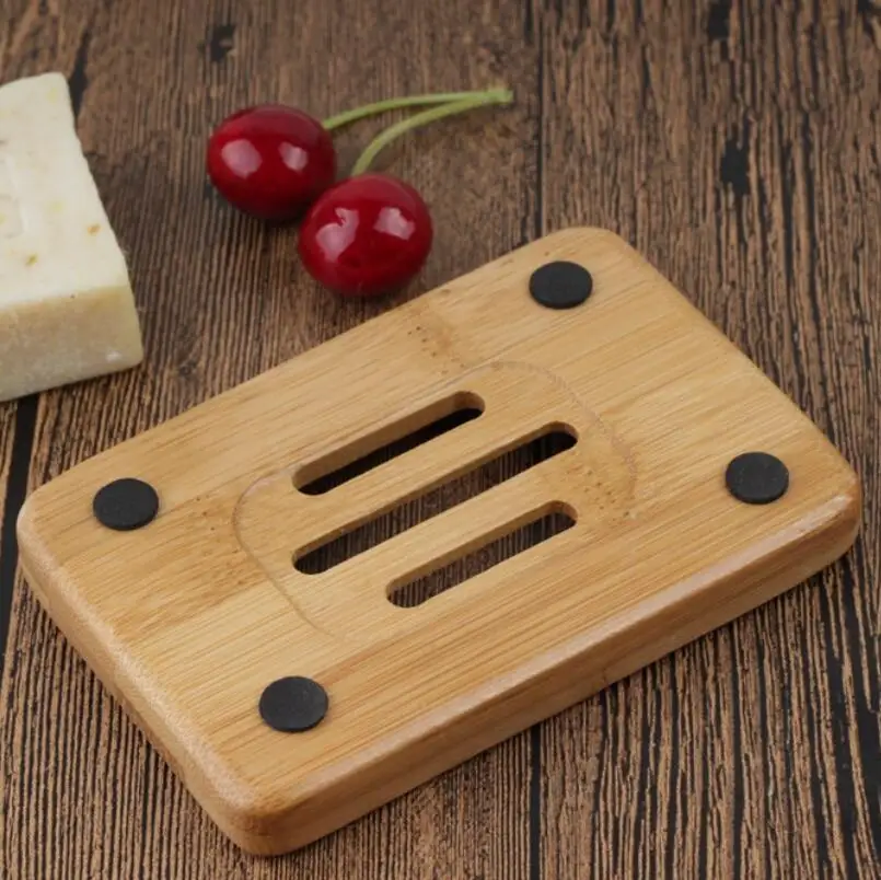 Бамбуковая подставка для мыла и деревянный поднос из натурального дерева