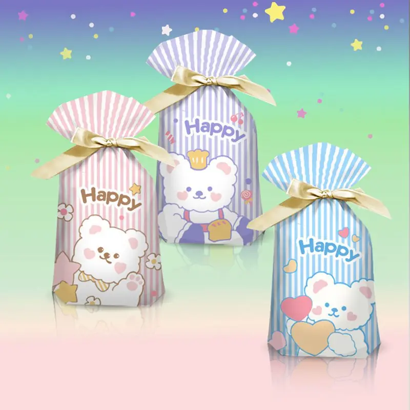 

Cartoon Unique Biscuit Bag, Nougat With Pig Squeeze Bag, 50 Baking Bags