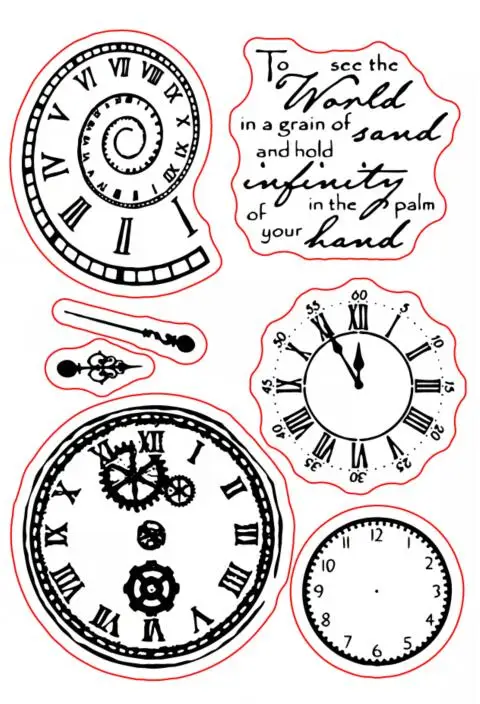 

Часы прозрачные штампы для «сделай сам» для скрапбукинга/изготовления карт забавные декоративные принадлежности A0328