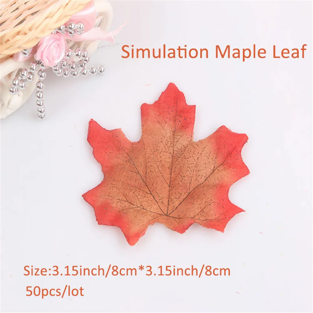 50 шт. искусственные кленовые листья на День Благодарения Декор осенние для