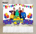 Photurt Wiggles фон для фотосъемки на день рождения фон горячий музыкальный звездный флаг виниловый Photo Booth реквизиты-украшения