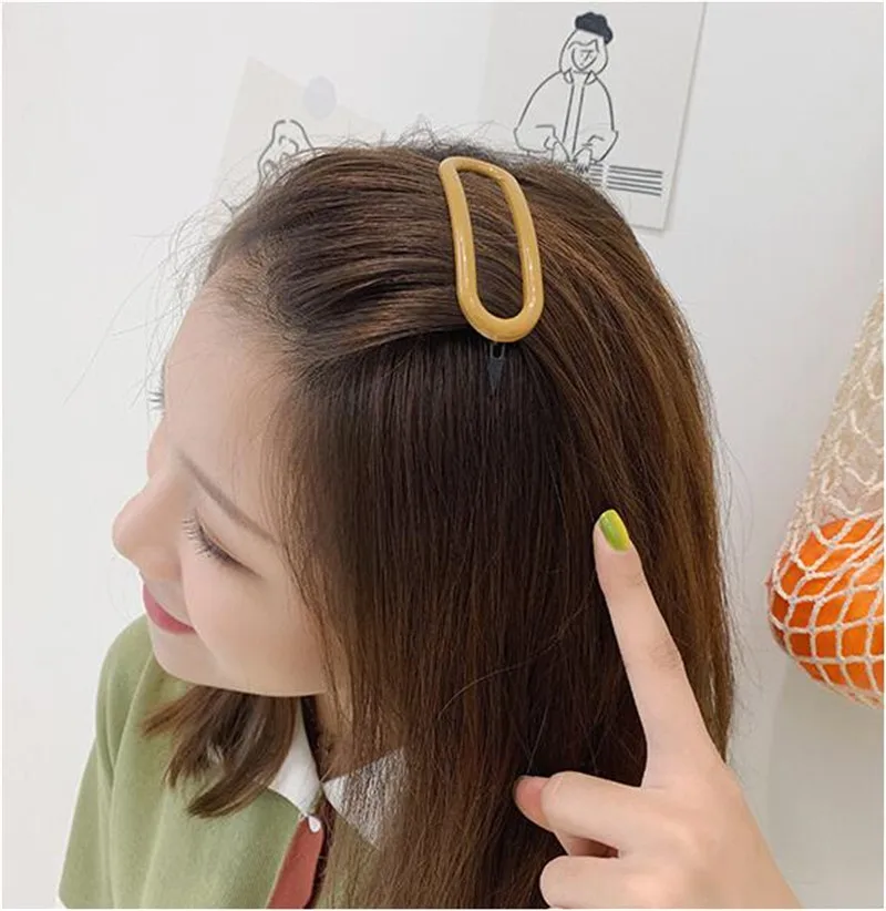 Fashion Oval Candy Color Hairpins Women Lady Hair Clips Pin Barrette Accessories For Girls Hair Ornament Tool Hairgrip Headdress