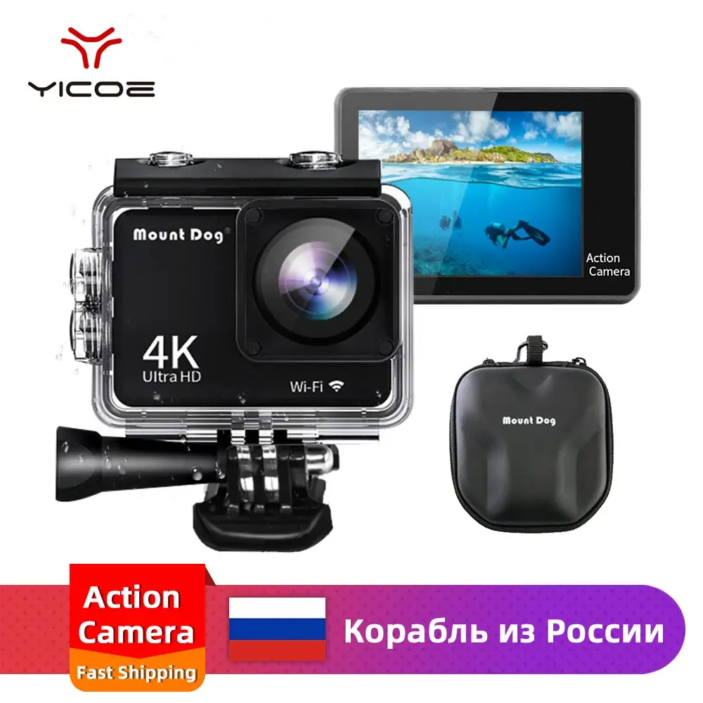 Go 4K Action Sports Camera Pro Accessories Ultra HD WiFi Remote Control Video Cam Recorder DVR Waterproof Case Camera