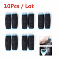 10pc blue black replacements roller heads for pro pedicure foot care tool scholls feet electronic foot file rollers skin remover