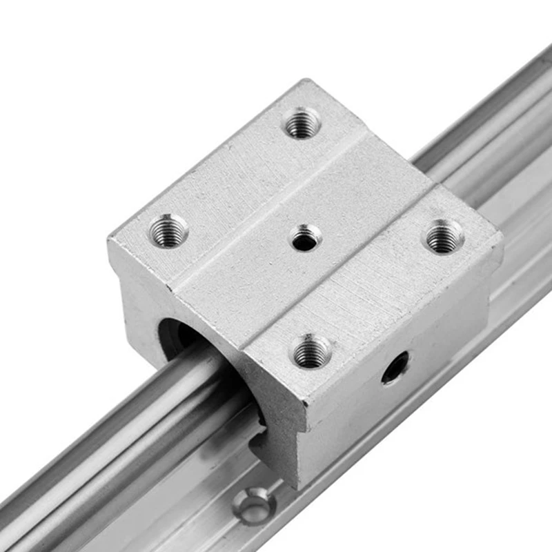

Linear Rails and Bearings,2Pcs Linear Guide Rail 400mm +4Pcs Linear Bearing 12mm Slide Blocks SBR12UU