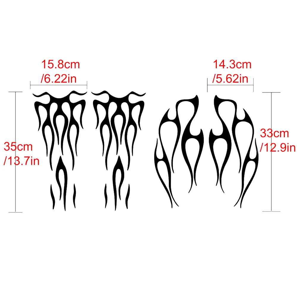 DSYCAR 1 Набор наклеек на мотоцикл с пламенем наклейка бензобак брызговик