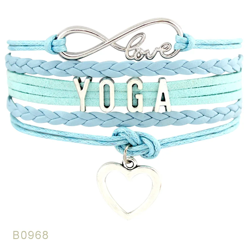 Мода Йога Ом медитировать для йоги, для медитации Lotus ohm asana семь чакр браслеты для йоги для женщин - Окраска металла: B0968