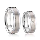 Обручальные кольца для пар, для мужчин и женщин, юбилей брака, 1 пара, кольца из нержавеющей стали для влюбленных