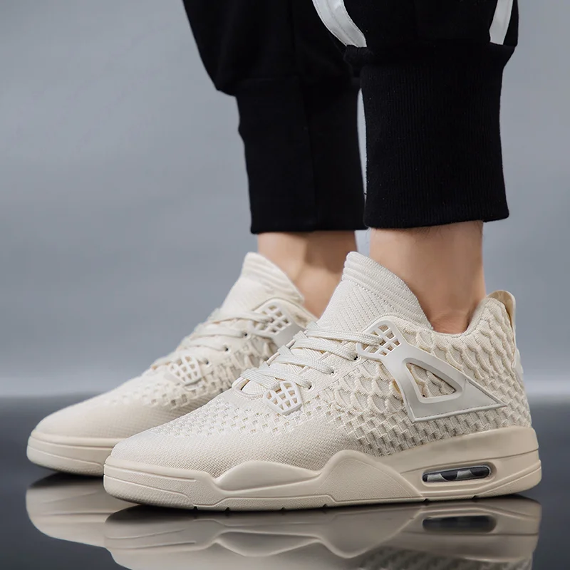 Зимняя Мужская дышащая повседневная обувь высокое качество нескользящие