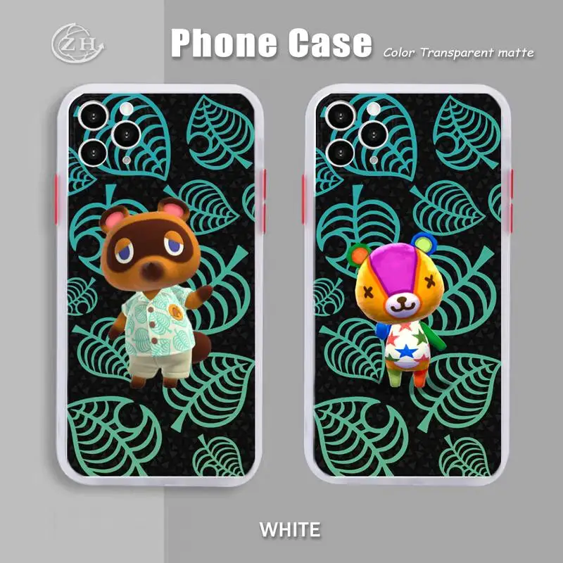 

Animal Crossing New Horizons Phone Case For IPhone 12 11 Pro Max X XR XS Max 7 8 Plus Candy Color Cover Case