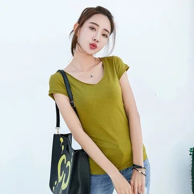 

2020 Women Short Sleeve Shirt Red Top Garment
