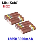 Аккумулятор LiitoKala HG2 18650, 3000 мАч, 3,7 в, с высоким разрядом 18650, 30 А, перезаряжаемая батарея с высоким потоком энергии для боксмода, с фонариком