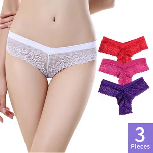Women Sexy Lace Panties Transparent Low-waist Underpant Hollow Out Thong Female Seamless G-string Underwear Lingerie