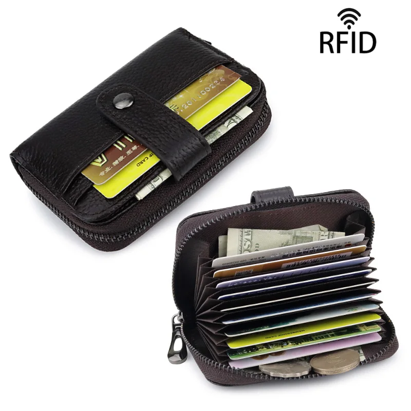 COMFORSKIN натуральная кожа держатели для карт RFID защита унисекс бумажник мужчин