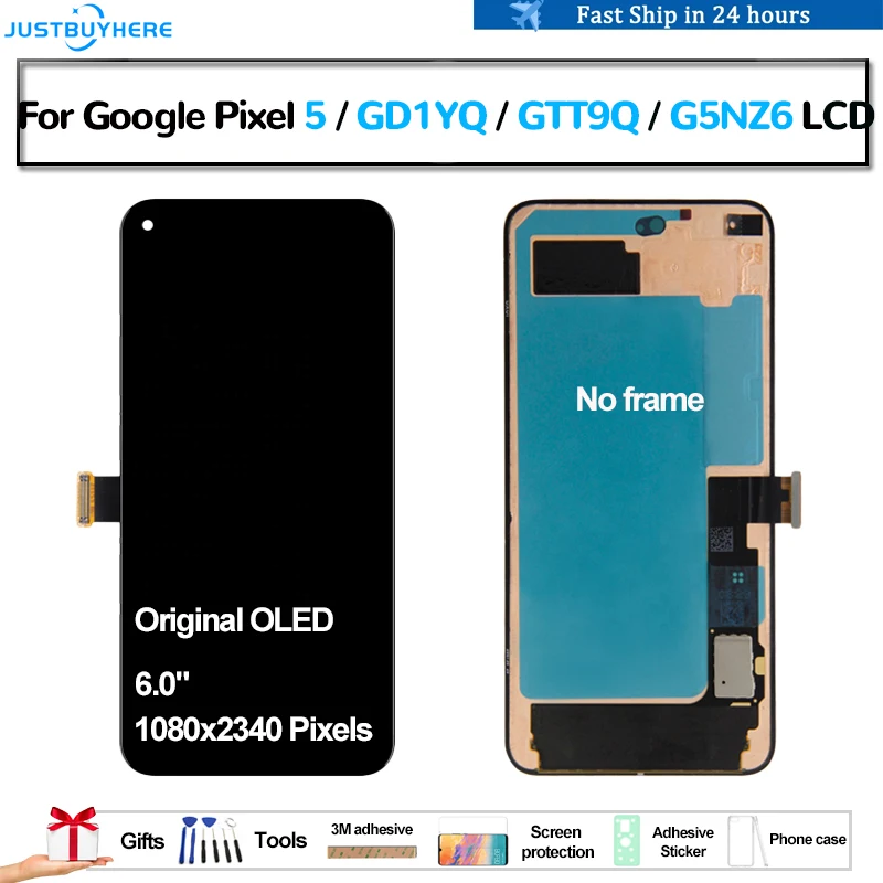 

Оригинальный OLED-экран для Google Pixel 5 GD1YQ GTT9Q G5NZ6 дисплей цифровой преобразователь в сборе запасные части