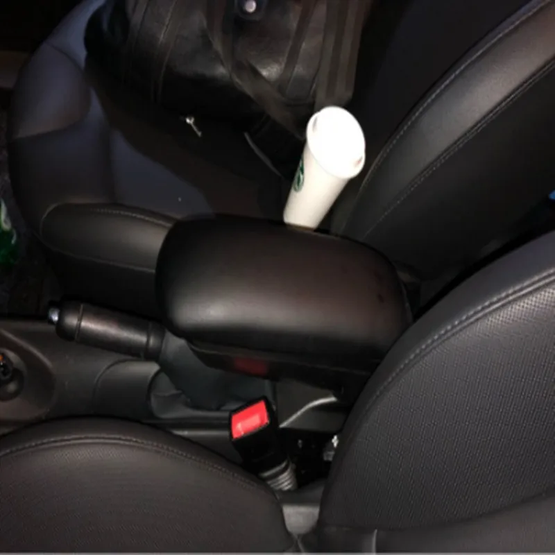 

Brand New Black Leather Big Storage Armrest Box Front Center Console Universal Fit for 88 Acur Integra