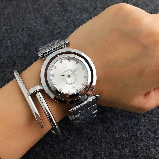New Stainless Steel Men Women Couples Quartz Watches Fashion Luxury Jewelry Gift Precision Temperament Charm Generous - Окраска металла: 02