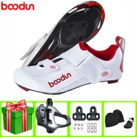 boodun carbon fiber road cycling shoes triathlon sapatilha ciclismo breathable bicycle locking quick drying racing bicicleta