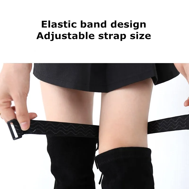2PCS Boots Belt Strap Women Fixing Shoes Anti-Fall Accessories Elastic Adjustable Inside Non-Slip Adhesive Tape Elastic Cord