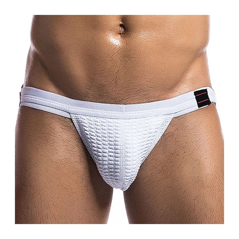 

Men Breathable Jockstrap Underwears Sexy Low Rise Penis Pouch U Convex Brand New Male Thong G Strings Undies