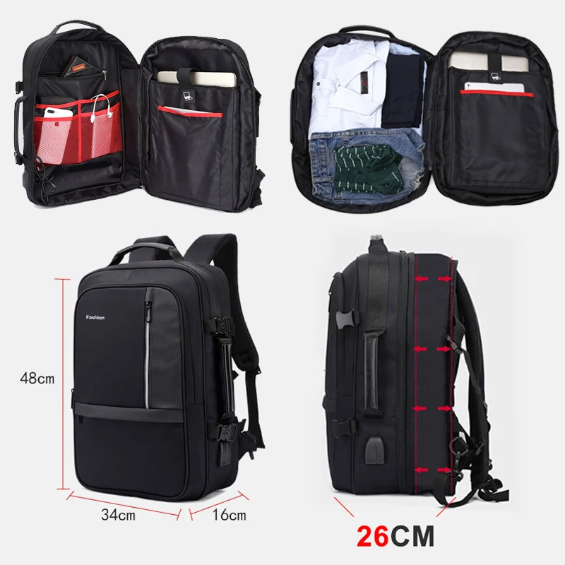 Рюкзак для ноутбука 17 дюймов с защитой от кражи мужской женский Мужской Дорожный